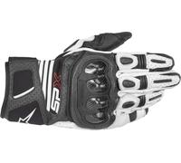 Alpinestars SP X Air Carbon V2 Guantes de motocicleta, negro-blanco, tamaño XL para Hombres