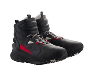 Alpinestars Speedstreet Motocicleta Zapatos Negro Crudo Rojo Brillante