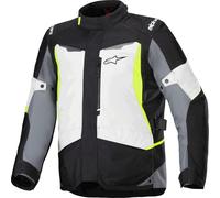 Alpinestars ST-1 Chaqueta textil de moto impermeable, Gris oscuro/negro/amarillo neón, Talla XL