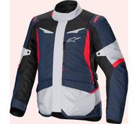 Alpinestars ST-1 Chaqueta textil de moto impermeable, negro-rojo-azul, tamaño 2XL para Hombres