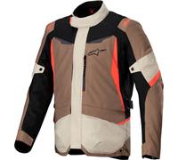 Alpinestars ST-1, chaqueta textil impermeable L male Marrón Claro/Beige/Negro/Rojo Neón