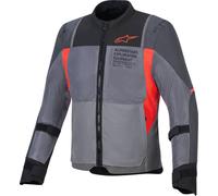 Alpinestars ST-2 Air Chaqueta Textil Moto, gris/rojo, Talla 3XL