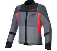 Alpinestars ST-2 Air Chaqueta Textil Moto, gris-rojo, tamaño S para Hombres