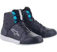 Alpinestars Stella Chrome Drystar Zapatos de motocicleta impermeables para damas, negro/azul, Talla 8