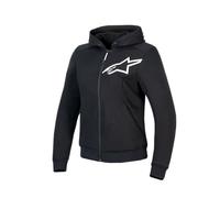 Alpinestars Stella Chrome V2 Sport Felpa con cappuccio e zip da moto da donna, nero, S