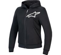 Alpinestars Stella Chrome V2 Sport Sudadera con capucha y cremallera para motocicleta para mujer, negro, Talla XS