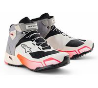 Alpinestars Stella CR-X Drystar Zapatos de moto para damas, blanco/rosa/gris, Talla 10,5 (43)