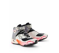 Alpinestars Stella CR-X Drystar Zapatos de moto para damas, gris-blanco-rosa, tamaño 40 41 para Mujer