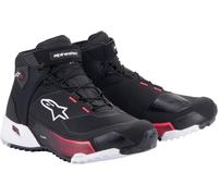 Alpinestars Stella CR-X Drystar Zapatos de moto para damas, negro/blanco/rosa, Talla 10,5 (43)