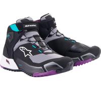 Alpinestars Stella CR-X Drystar Zapatos de moto para damas, negro/gris/morado, Talla 9 (41)