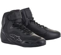 Alpinestars Stella Faster-3 Rideknit Zapatos de motocicleta para mujer, negro/gris oscuro, Talla 37,5