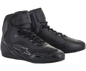 Alpinestars Stella Faster-3 Rideknit Zapatos de motocicleta para mujer, negro/gris oscuro, Talla 37,5