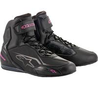 Alpinestars Stella Faster-3 Señoras zapatos de motocicleta, negro-rosa, tamaño 44 para Mujer