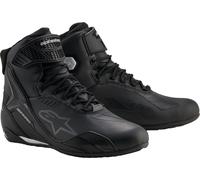 Alpinestars Stella Faster 4 Drystar Zapatos de moto impermeables para mujer, negro/plata, Talla 7 (38,5)