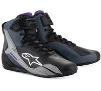 Alpinestars Stella Faster-4 Zapatos de moto para mujer, negro-gris-lila, tamaño 43