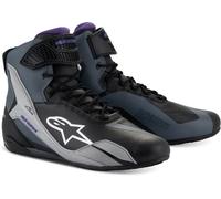 Alpinestars Stella Faster-4 Zapatos de moto para mujer, negro-gris-lila, tamaño 41