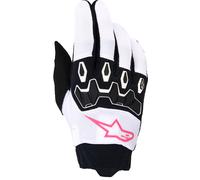 Guantes para mujer Alpinestars Stella Full Bore V2 en Blanco, Rosa fluorescente, Negro L