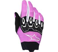 Alpinestars Stella Full Bore V2 Guantes de motocross para mujer, negro-blanco-rosa, tamaño S