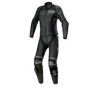 Alpinestars Stella GP Plus Traje de cuero para motocicleta de dos piezas para damas, negro-gris, tamaño 44 para Mujer