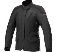 Alpinestars Stella Gravity Drystar Chaqueta textil para motocicletas para damas, negro/negro, Talla L
