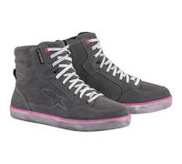 Zapatillas de Moto Alpinestars J-6 Canvas Mujer Gris-Rosa 36