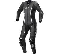 Alpinestars Stella Missile V2 Traje de cuero de una pieza para damas de motocicleta, Negro/Blanco, Talla 48