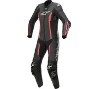 Alpinestars Stella Missile V2 Traje de cuero de una pieza para damas de motocicleta, negro/rosa, Talla 48