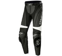 Alpinestars Stella Missile V3 Pantalones de cuero para motocicleta para damas, negro-blanco, tamaño 50 para Mujer