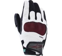 Alpinestars Stella Mogress Airflow Guantes de moto para mujer, Negro/Blanco/Rojo, Talla L