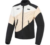 Alpinestars Stella Moshell Chaqueta textil para moto para mujeres, Negro/blanco/beige, Talla 2XL
