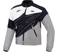 Alpinestars Stella Moshell Chaqueta textil para moto para mujeres, Negro/Gris/Blanco, Talla L