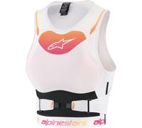 Alpinestars Stella Plasma, chaleco protector mujer L female Blanco/Naranja/Fucsia
