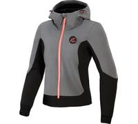 Alpinestars Stella Radium Tech Sudadera con cremallera para moto de mujer, gris/negro, Talla XL