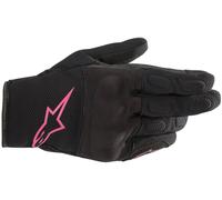 Alpinestars Stella S Max Drystar Damas Impermeable Guantes de Motocicleta, negro-rosa, tamaño L para Mujer
