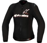 Alpinestars Stella SMX Air Chaqueta textil de motocicleta para damas perforada, negro-blanco-rojo, tamaño S para Mujer