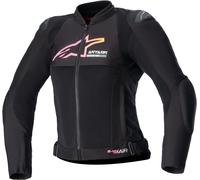 Alpinestars Stella SMX Air Chaqueta textil de motocicleta para damas perforada, negro-rosa, tamaño M para Mujer