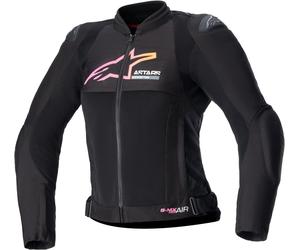 Alpinestars Stella SMX Air Chaqueta textil de motocicleta para damas perforada, negro-rosa, tamaño XS para Mujer