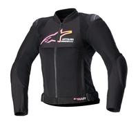 Alpinestars Stella SMX Air Chaqueta textil de motocicleta para damas perforada, negro-rosa, tamaño M para Mujer