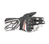 Alpinestars Stella SP-8 V3 - Guantes Largos de Moto para Mujer, Talla S, para Todo el año, de Piel, Color Blanco