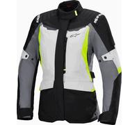 Alpinestars Stella ST-1 Chaqueta textil impermeable para mujer, negro-gris-amarillo, tamaño XS