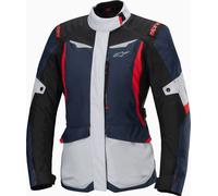 Alpinestars Stella ST-1 Chaqueta textil impermeable para mujer, negro-rojo-azul, tamaño 2XL