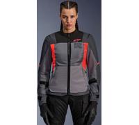 Alpinestars Stella ST-2 Air Chaqueta textil de moto para mujer, negro-gris-naranja, tamaño 2XL
