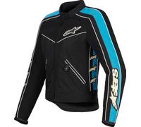 Alpinestars Stella T-Dyno Air Chaqueta textil de moto para mujer, negro/azul, Talla L