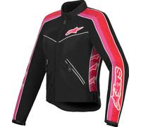 Alpinestars Stella T-Dyno Air Chaqueta textil de moto para mujer, negro/rosa, Talla XL