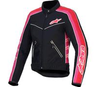 Alpinestars Stella T-Dyno WR Chaqueta textil de moto para mujer, negro/rosa, Talla M