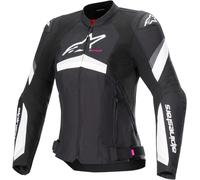 Alpinestars Stella T-GP Plus R v4 Chaqueta textil de moto para mujer, negro-blanco, tamaño L