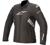 Alpinestars Stella T-GP Plus V3 Chaqueta textil para motocicletas de señoras, Negro/Blanco, Talla XS