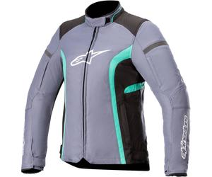 Alpinestars Stella T-Kira V2 Impermeable señoras chaqueta textil de motocicleta, Gris claro/negro, Talla XL