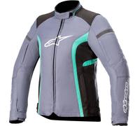 Alpinestars Stella T-Kira V2 Impermeable señoras chaqueta textil de motocicleta, negro-gris, tamaño L para Mujer