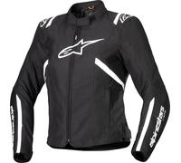 Alpinestars Stella T-SPS V2 Chaqueta textil de motocicleta impermeable para damas, Negro/Blanco, Talla XL
